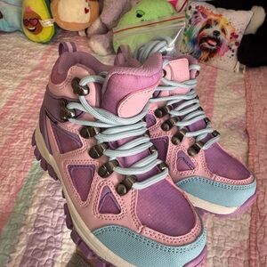 Kids Pink and Purple Hiking Shoes